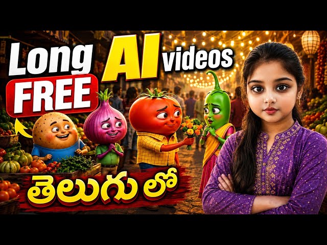 Create Long AI Videos FREE 🔥 | Long AI Videos ఎలా చేయాలి? | Telugu AI Tutorial #aivideo #free 