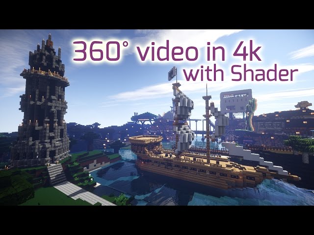 360° Video 4K - Shaders 2 : Minecraft Medieval Overview