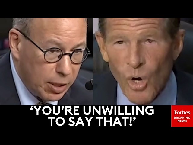 Saltan chispas después de que Blumenthal le preguntara a la candidata judicial de Trump si "el Ca...