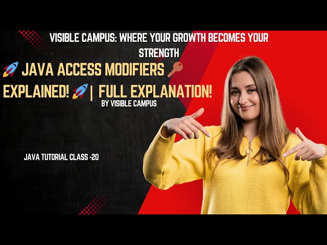 "Java Access Modifiers Explained | Public, Private, Protected, Default with Examples"