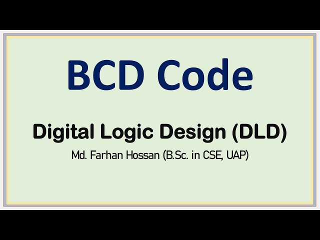 Lec: 3 | BCD Code | Digital Logic Design | DLD | Bengali Tutorial
