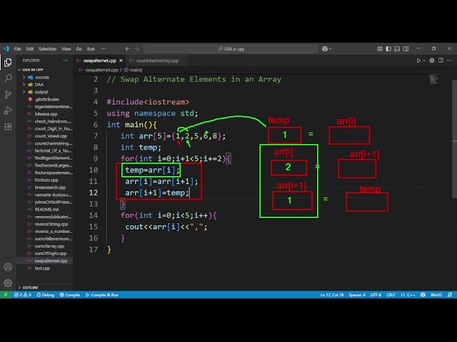 Swap Alternative Element in an Array | Leetcode Problem | Data Structure 