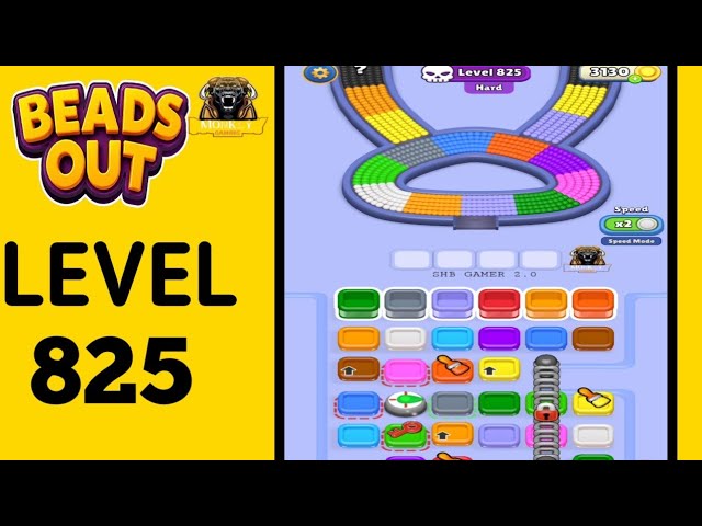 Beads Out hard Level 825 Solution and Walkthrough for Gameplay 