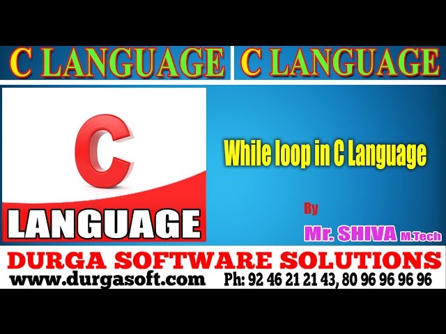 C language ||While loop in C Language  by Shiva