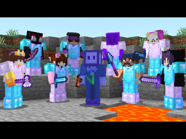 Minecraft Speedrunner VS 8 Hunters