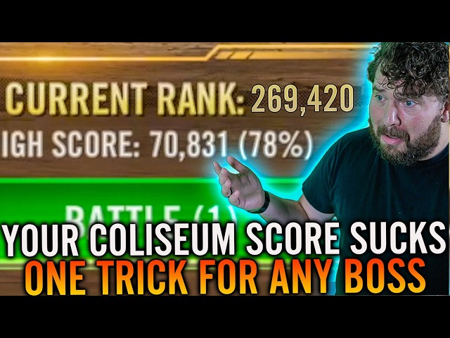 HUGE Discovery! This is Why Your Coliseum Score SUCKS! Easy Fix With This One Trick for ANY Boss!