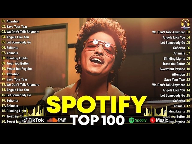 Bruno Mars, Adele, Ed Sheeran, Maroon 5, Dua Lipa, Rihanna, The Weeknd ❣ Billboard Top 50 This Week