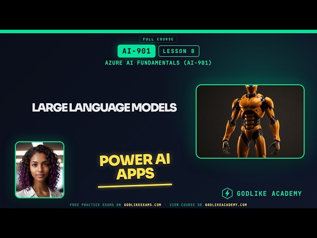 AI-901 Azure AI Fundamentals · Lesson 8: Large Language Models Power AI Apps