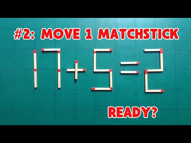 Matchstick Math Puzzles | Can You Solve Them All? Ep1 #MatchstickPuzzles #MathPuzzles #IQTest #iq 