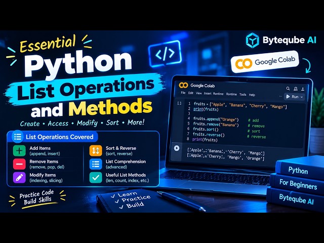 Python Lists Unlocked 🔓 | 10 Operations Every Beginner Should Know