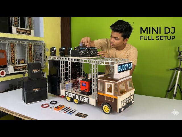 Mini Dj Eicher sharpy lights How to make mini dj setup with cardboard Making Dj setup at home | dj