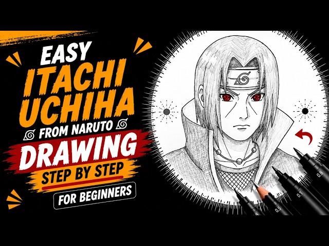 Easy Itachi Uchiha Drawing | Naruto Drawing Step by Step | Riyansh Art