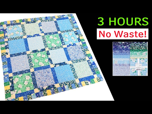 ⁉️ Got 1 Layer Cake? Make This ZERO WASTE Quilt Fast! Beginner Friendly LC 47