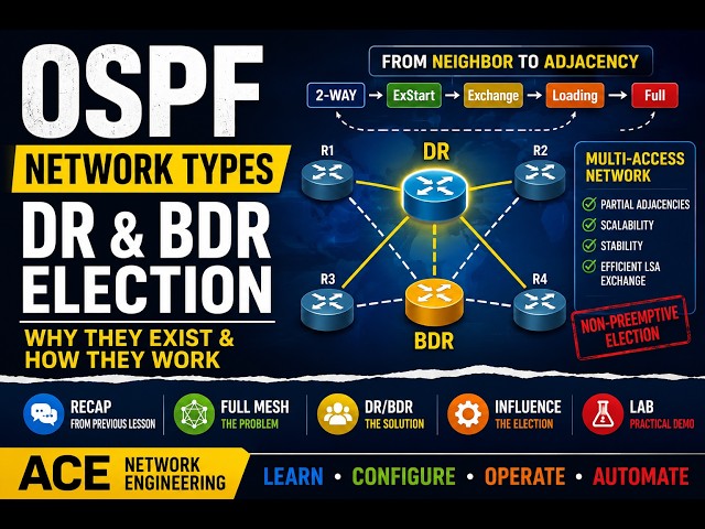 OSPF Network Types | DR & BDR Election | Huawei VRP
