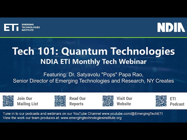Tech 101: Quantum Technologies: Why They Matter Even More Now
