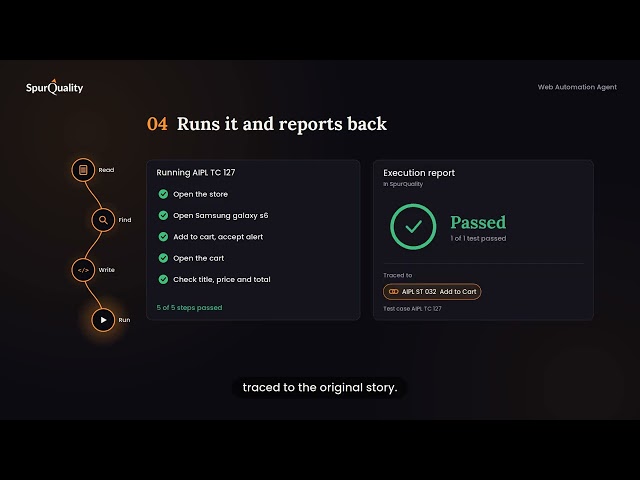 SpurQuality Web Automation Agent Full Feature Video