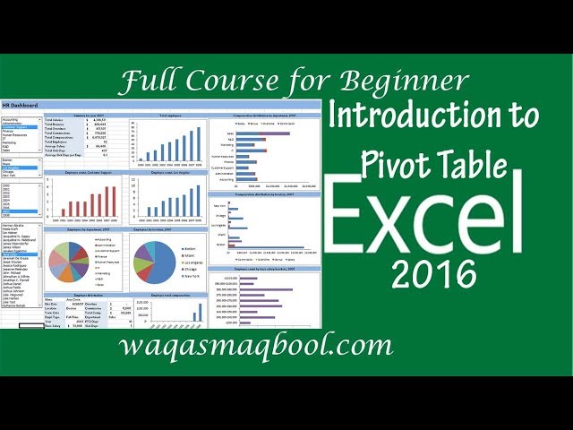 Introduction to Pivot Table in Excel 2016