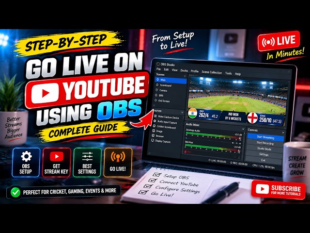 How to Go Live on YouTube Using OBS Studio 🔴 | Complete Step-by-Step Guide 2026