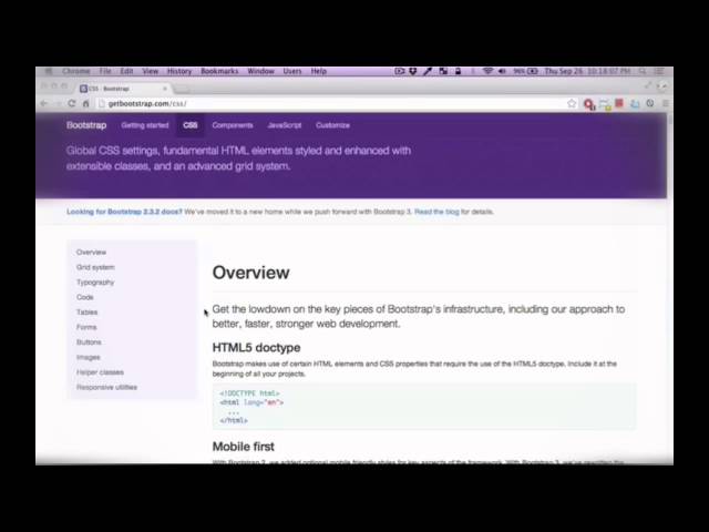 Introduction to Bootstrap 3