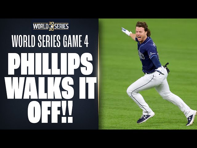 INSANE ENDING!! Rays' Brett Phillips WALKS IT OFF in World Series Game 4!!