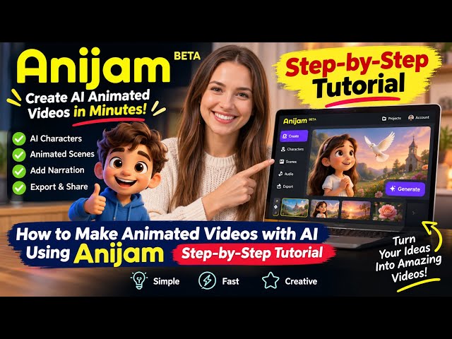 How to Create AI Animated Videos with Anijam | Step-by-Step Tutorial 🎬✨ #anijam
