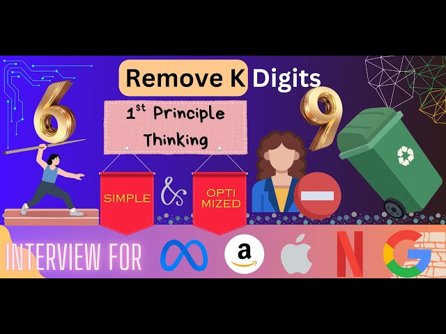 Remove K Digits. POTD GfG Explained and Solved