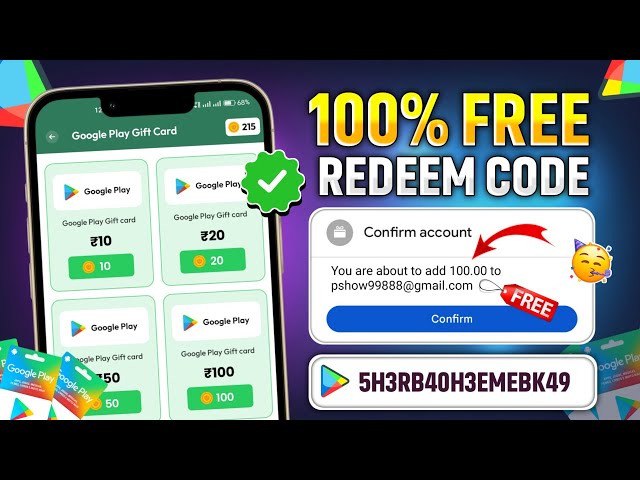 Free Redeem Code | How To Get Free Redeem Code For Playstore | Free Google Play Gift Card 2025