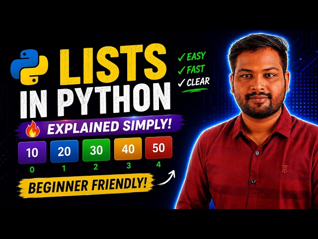 🚀 Python Lists Explained Simply | Learn Python Lists for Beginners #4