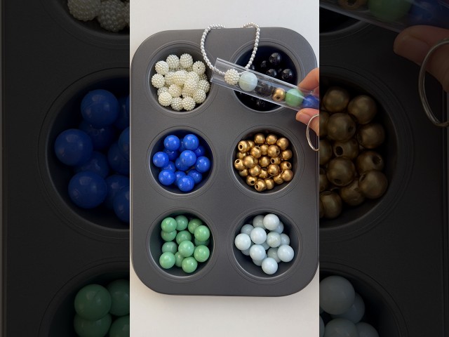 ASMR Sorting Colors ✨🎊Big Wooden Balls 🌟Colorful Pearls # #asmr #beads #rellaxingballs #stonebeads