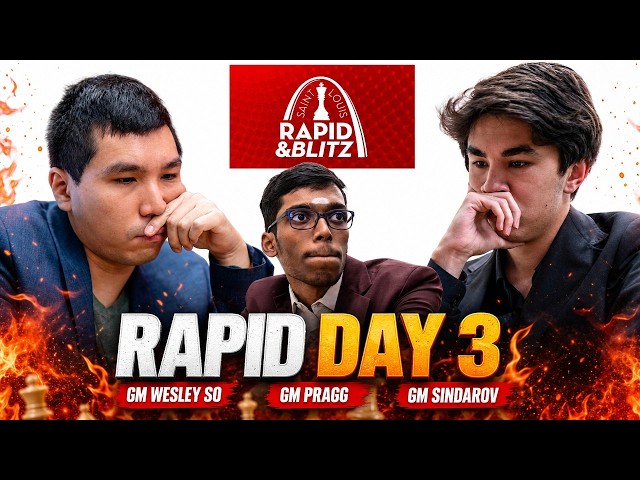 ANG BIBIGAT NG TIRA! GM SO, GM PRAGG AT GM SINDAROV | GCT Saint Louis Rapid and Blitz Day 3