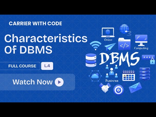 L4: Characteristics of DBMS | Features of Database Management System | Explanation with Examples
