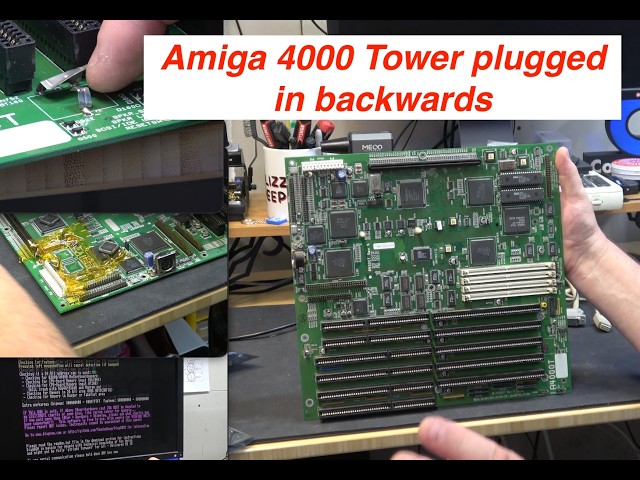Bills Amiga 4000 tower Plugged in backwards P1