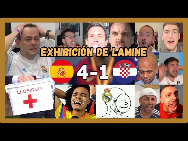 🤣🔥LAS MEJORES REACCIONES MADRIDISTAS EN EL ESPAÑA 4 CROACIA 1 (PARTIDAZO DE LAMINE YAMAL)