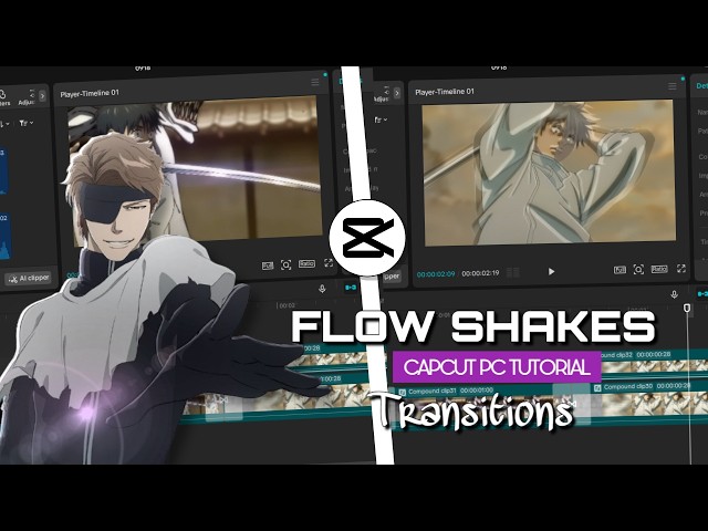 Flow Shakes Transitions Tutorial like Molob In CapCut PC💻| Anime AMV Tutorial #13