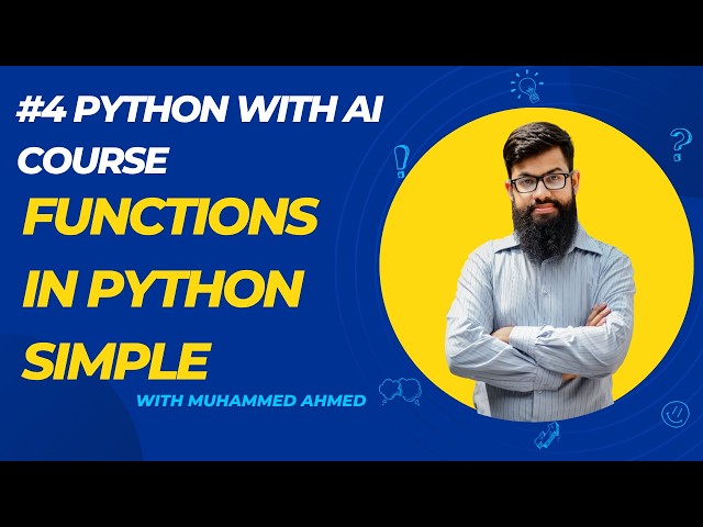 Python with AI Course #4 | Functions in Python Part 1 | Simple Functions | Urdu/Hindi
