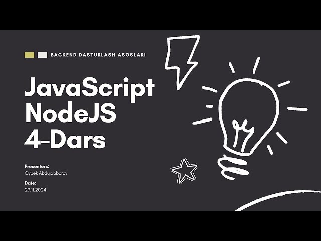 Backend Dasturlash Asoslari 4-Dars
