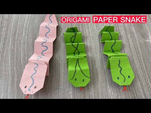 How to Make an Origami Paper Snake - Origami Steps With Me !