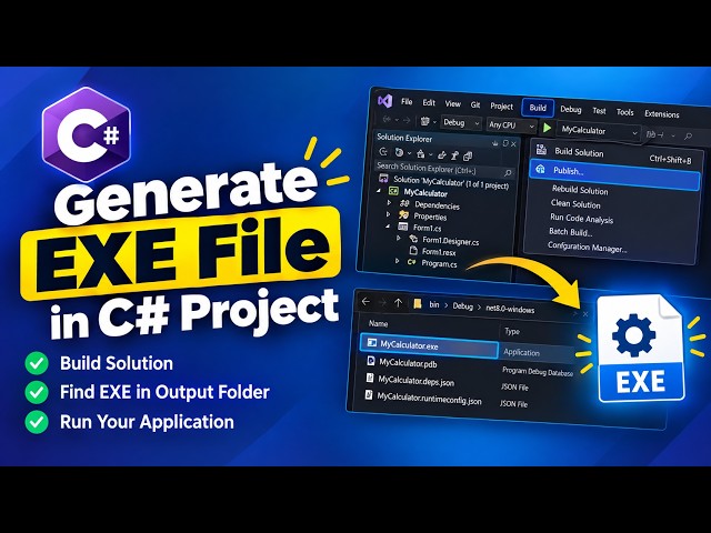 Cómo crear un archivo EXE único en C# .NET | Visual Studio (WinForms y WPF)