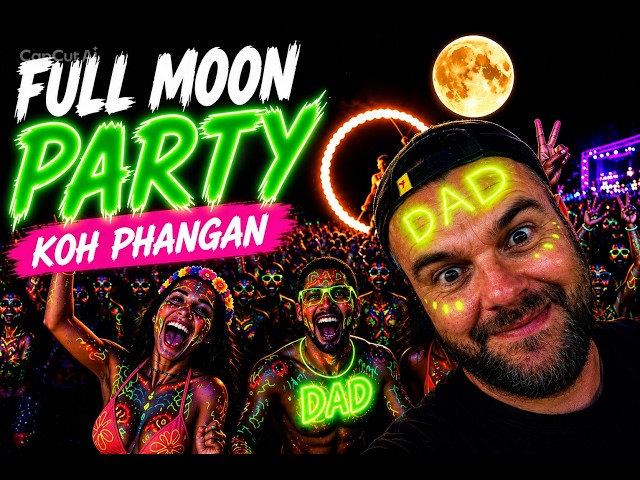 KOH PHANGAN 🌕 We Took Our Kids to the World's Famous Full Moon Party! 🇹🇭