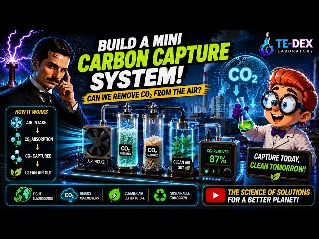 Build a Mini Carbon Capture System 🌍 | Can We Remove CO₂ from the Air?@TE-DEXLaboratory 