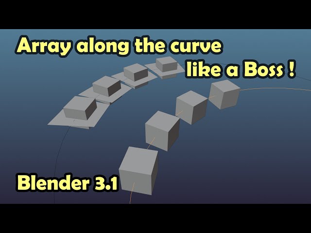Array objects along the curve without distortion Like a Boss in Blender 3.1