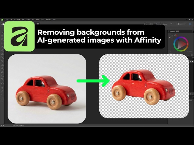 Removing backgrounds from AI generated images with Affinity