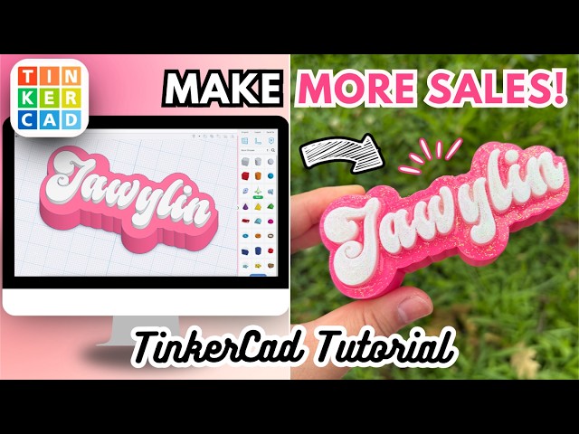 How To Make a Custom Name Sign in TinkerCAD for 3D Printing