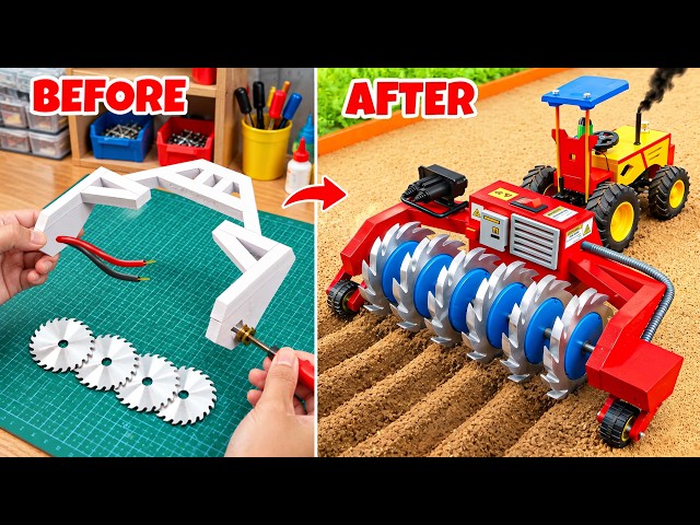 How to make a Powerful Rotary Harrow 🚜 | DIY Mini HP Tractor