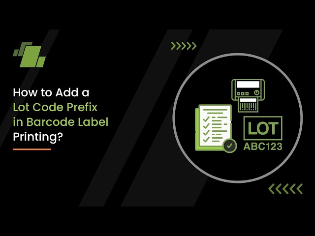 How to Add a Lot Code Prefix in Barcode Label Printing ?