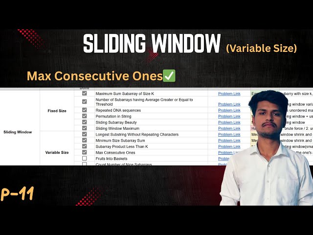 Sliding Window - 11 | Maximum Consecutive Ones | Data Structure and Algorithm