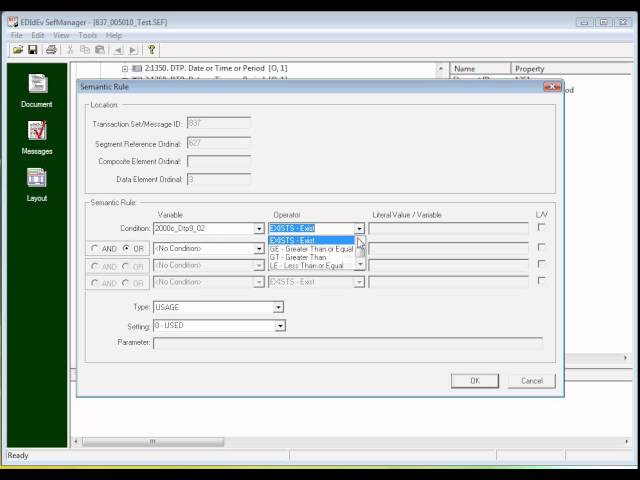 Adding a Semantic Rule in a SEF file for stricter EDI validation