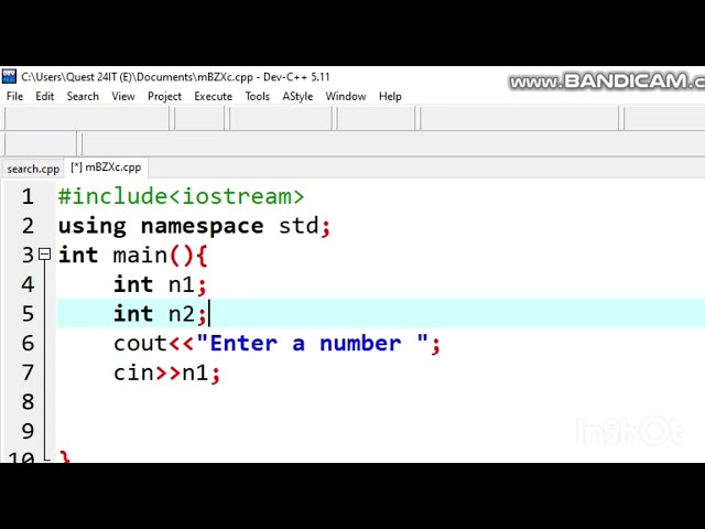 Chapter # 2 input output in c++ complete course by my college 