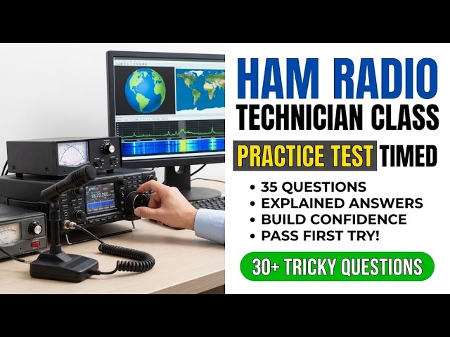 Ham Radio Technician Class Practice Test Timed: 35 Questions with Explained Answers for Your Exam!