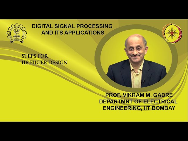 Lecture 21A: Steps for IIR filter design